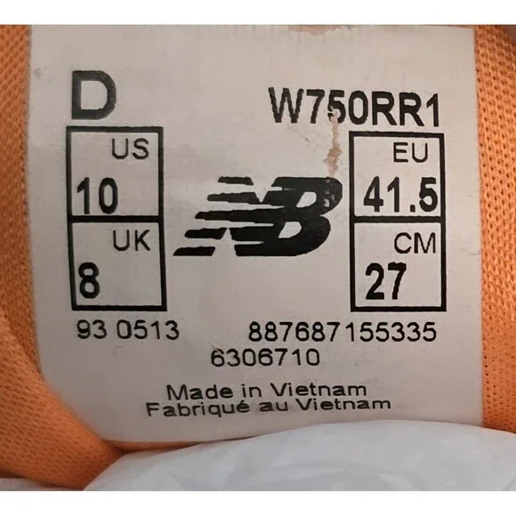 New Balance 750 V1 Shoes Womens Size 10D Multicolor Running Sneaker  W750RR1 - Picture 11 of 13